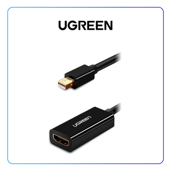 Adaptador UGREEN Mini DisplayPort a HDMI 4K Negro 25cm
