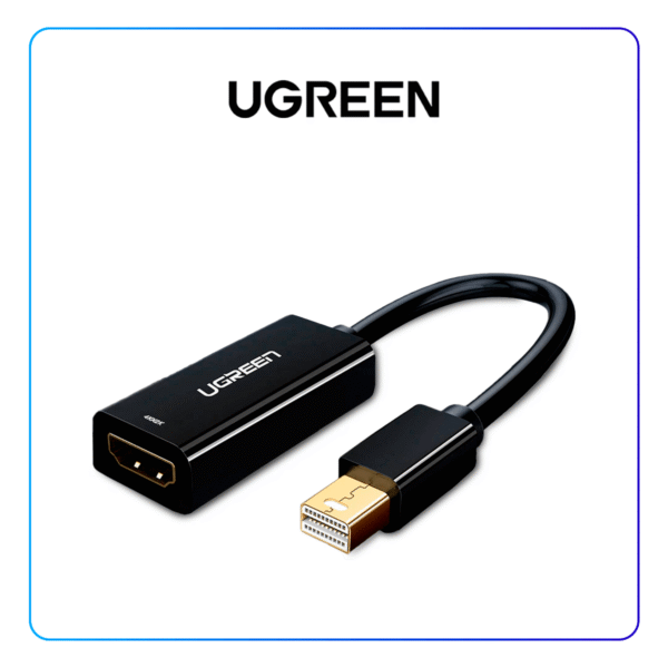 Adaptador UGREEN Mini DisplayPort a HDMI 4K Negro 25cm