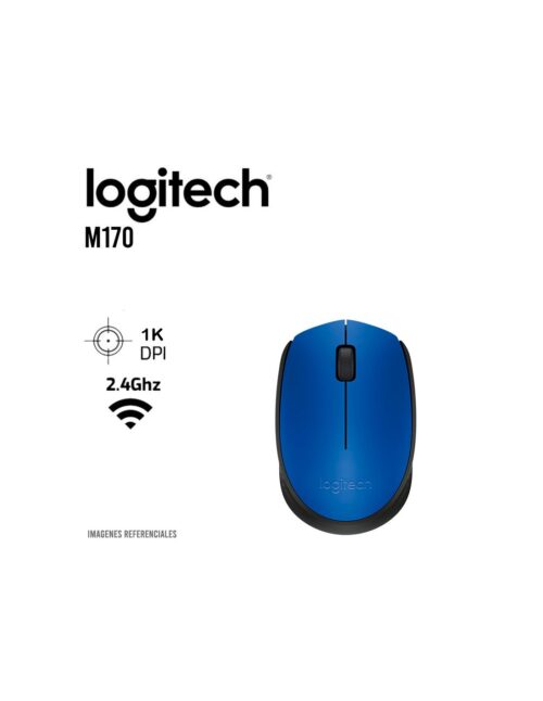 Mouse Inalámbrico Logitech M170 Azul 2.4GHz USB