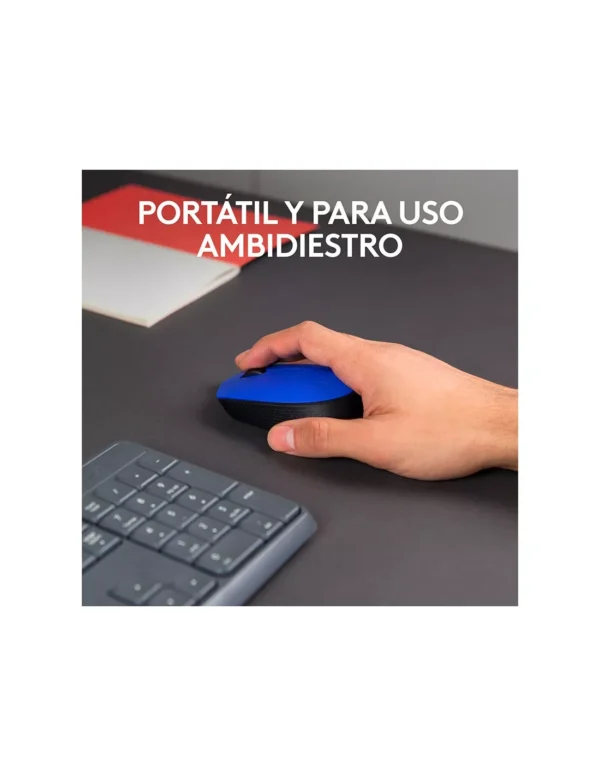 Mouse Inalámbrico Logitech M170 Azul 2.4GHz USB